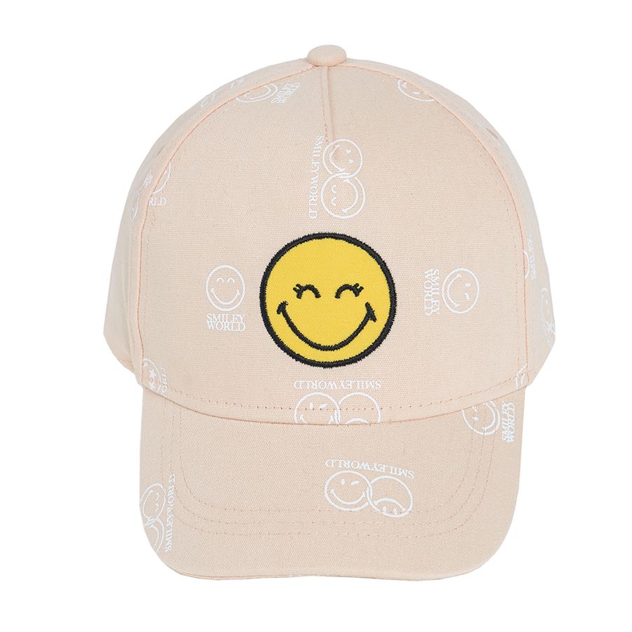 Καπέλο ανοιχτό ροζ με στάμπα Smiley World
