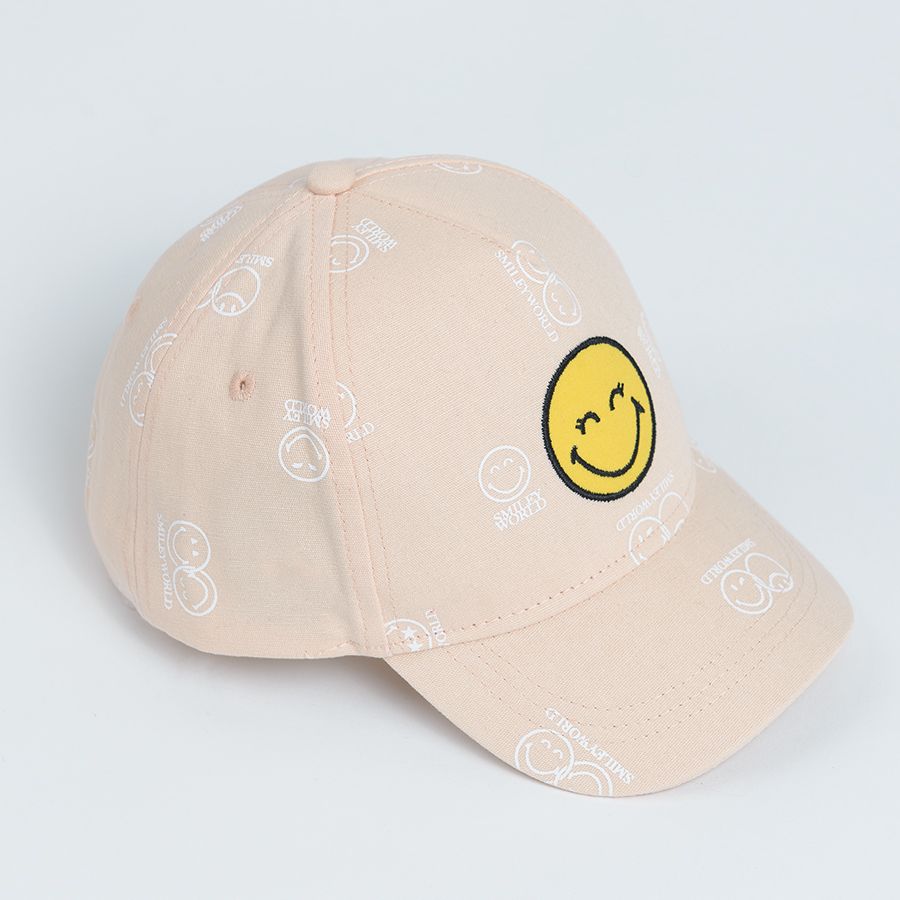 Καπέλο ανοιχτό ροζ με στάμπα Smiley World