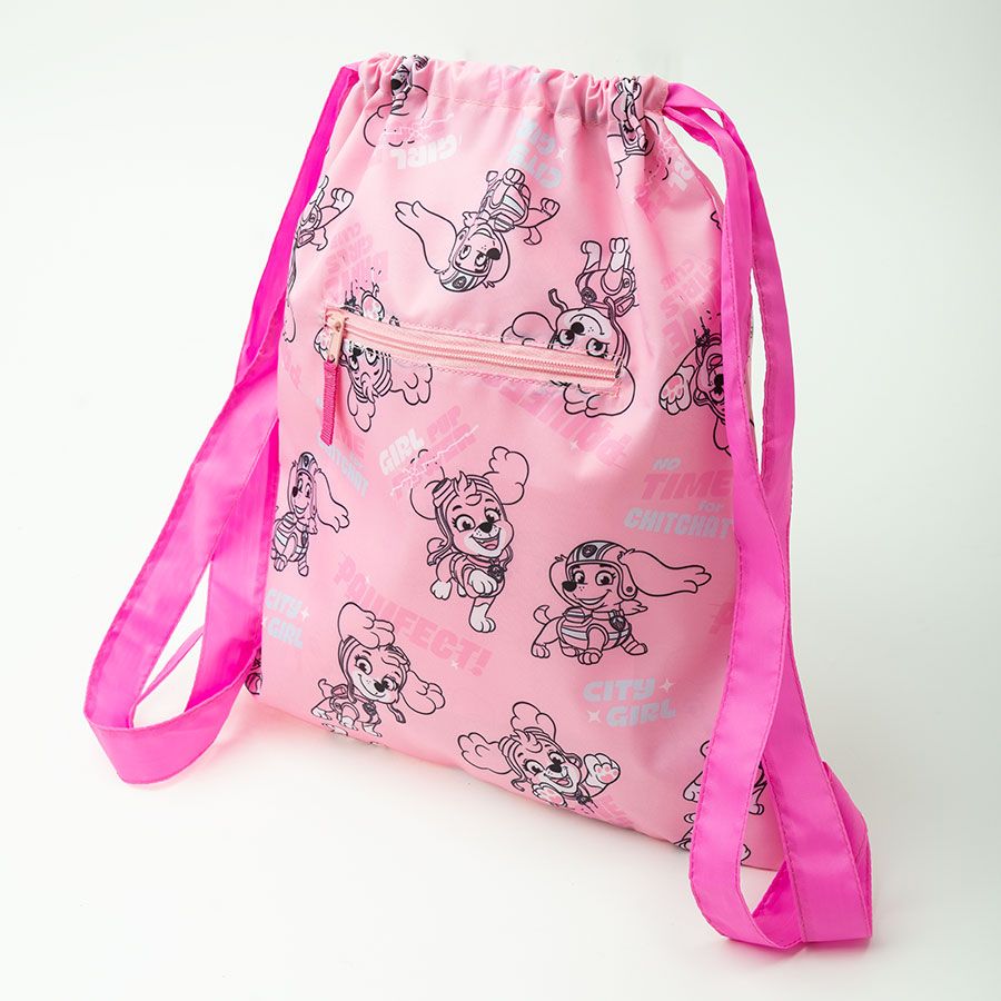 Τσάντα σακίδιο ροζ με στάμπα SKYE PAW PATROL