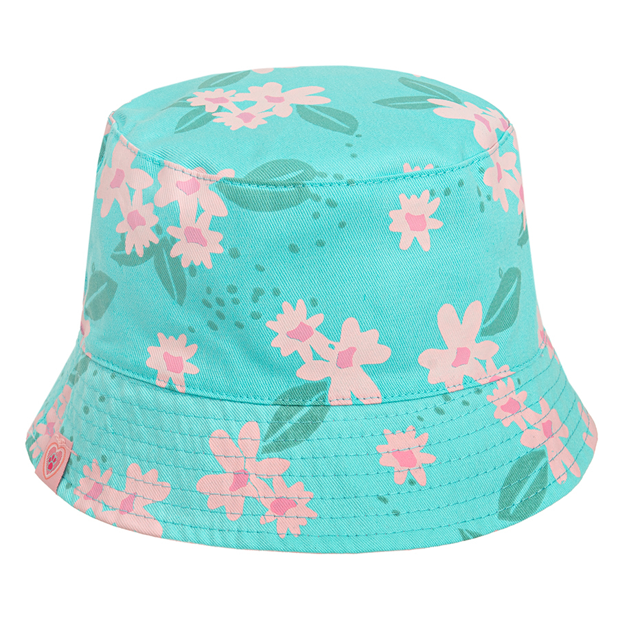 Paw Patrol print and light blue with flowers reversible summer hat