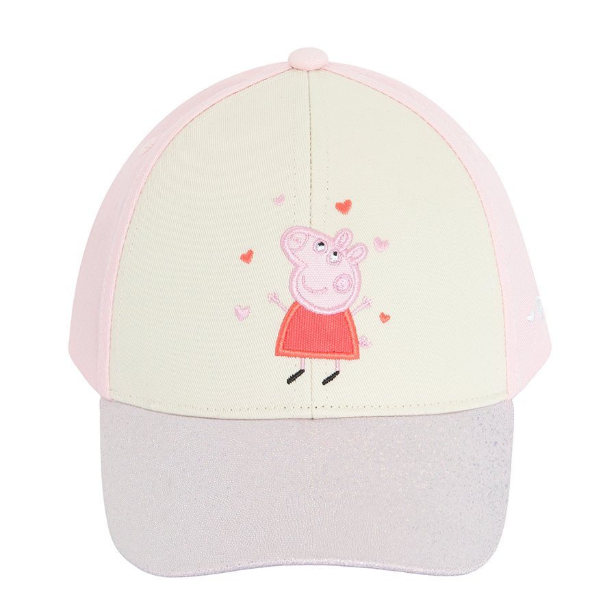 Καπέλο jockey ροζ με κεντημένη στάμπα PEPPA PIG