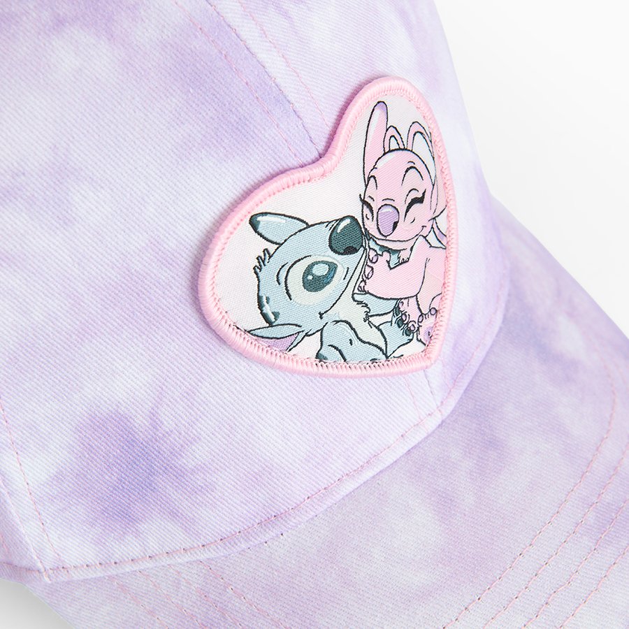 Καπέλο jockey μωβ με στάμπα LILO & STITCH