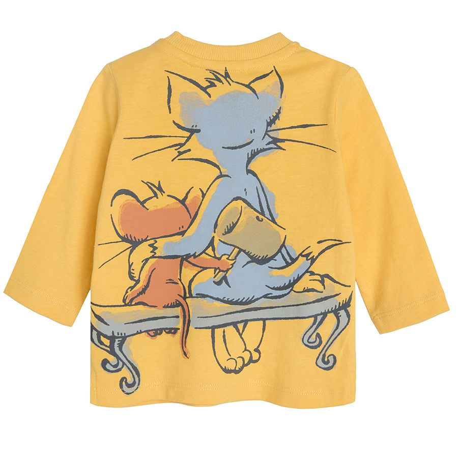Μπλούζα μακρυμάνικη κίτρινο με στάμπα "Tom & Jerry"