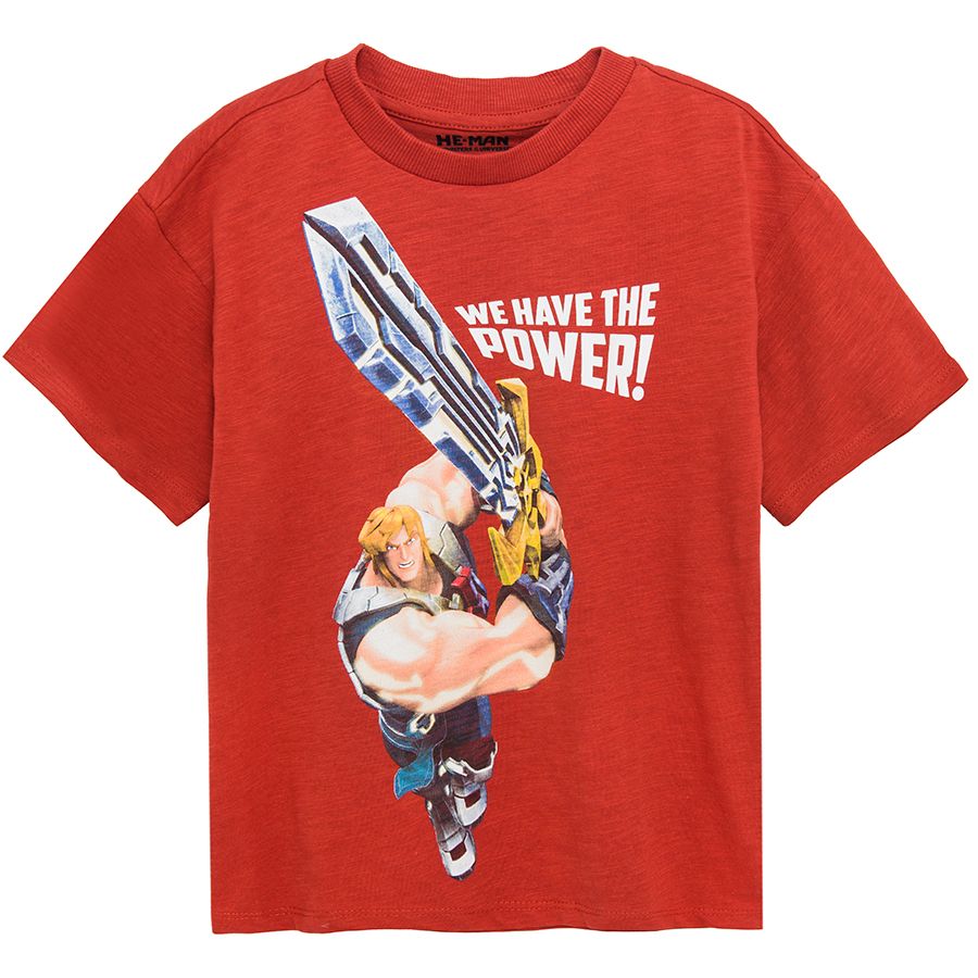 He-Man red short sleeve blouse