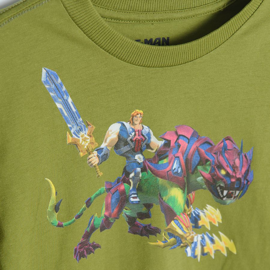 Φούτερ μακρυμάνικο χακί με στάμπα He-man