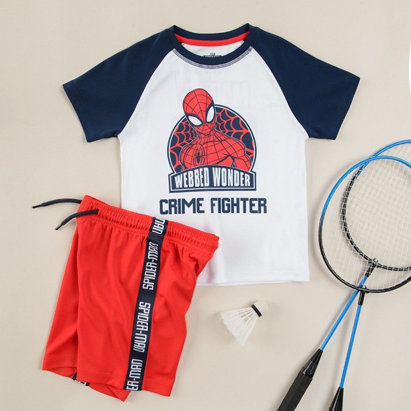 Spiderman clothing set short sleeve blouse and shorts