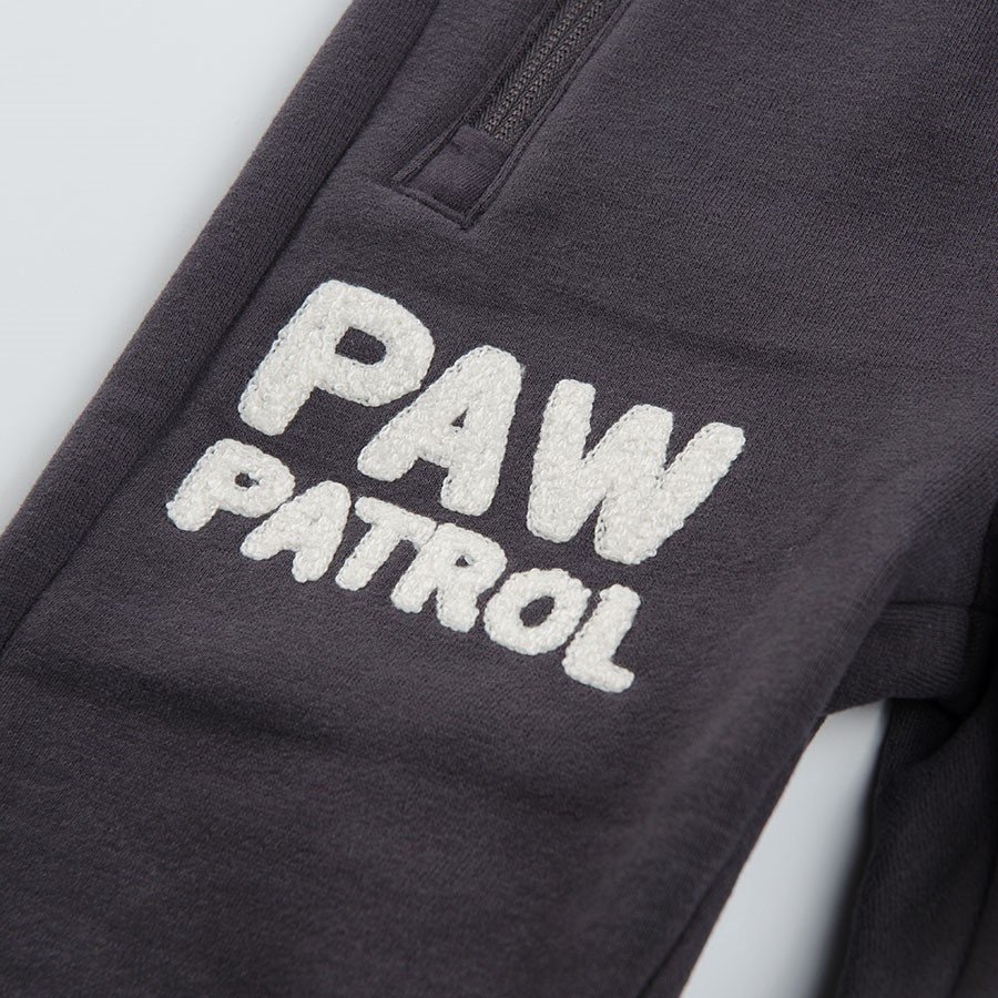 Φόρμα γκρι με λάστιχο, τσέπες και στάμπα Paw Patrol