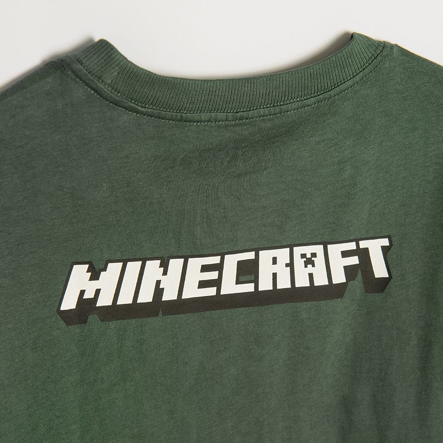Minecraft dark green short sleeve blouse