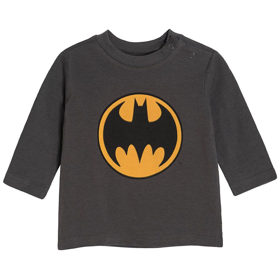 Μπλούζα μακρυμάνικη γκρι με στάμπα Batman