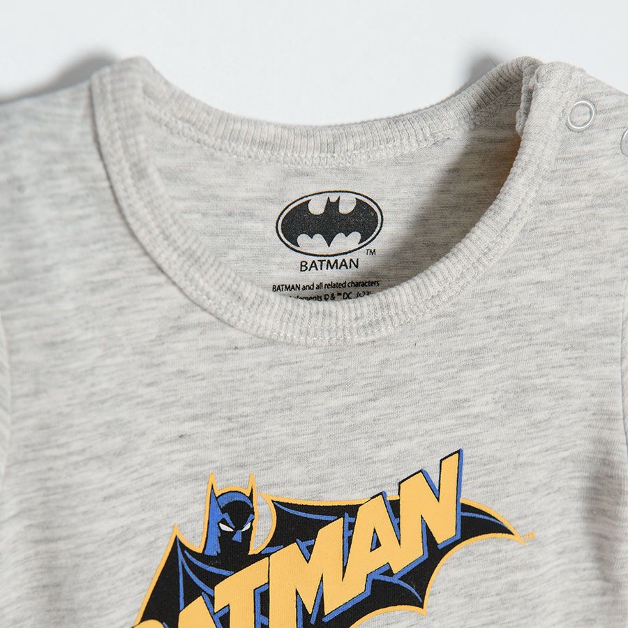 Batman grey melange short sleeve bodysuit