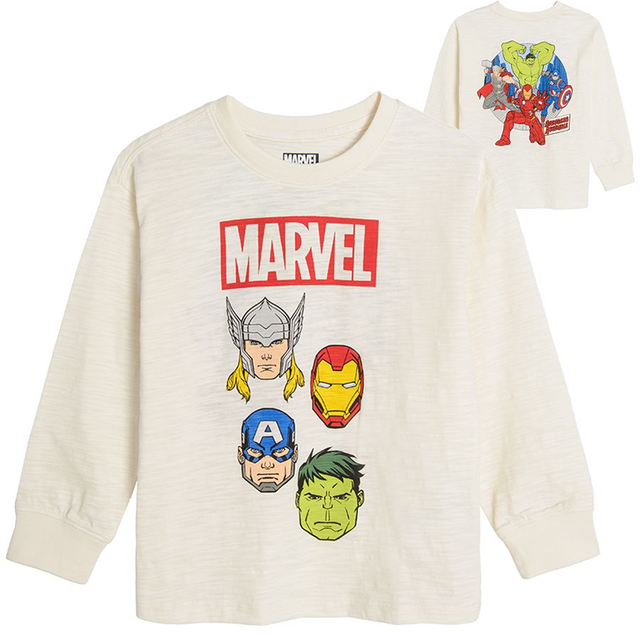 Φούτερ λευκό με στάμπα Marvel