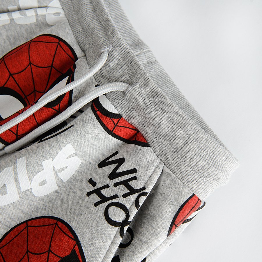 Σετ φούτερ και φόρμα γκρι με στάμπα Spiderman