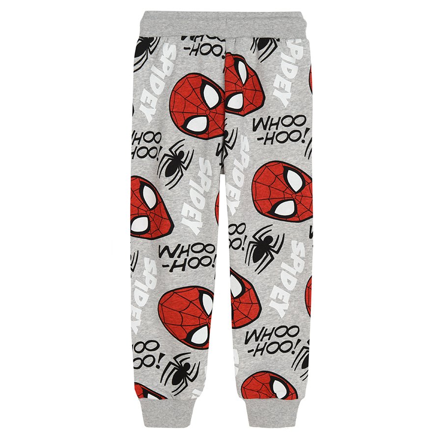 Σετ φούτερ και φόρμα γκρι με στάμπα Spiderman
