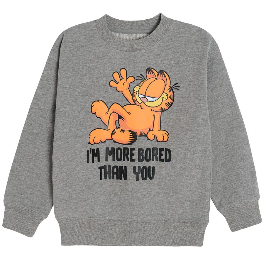 Grey Garfield sweatshirt with print
