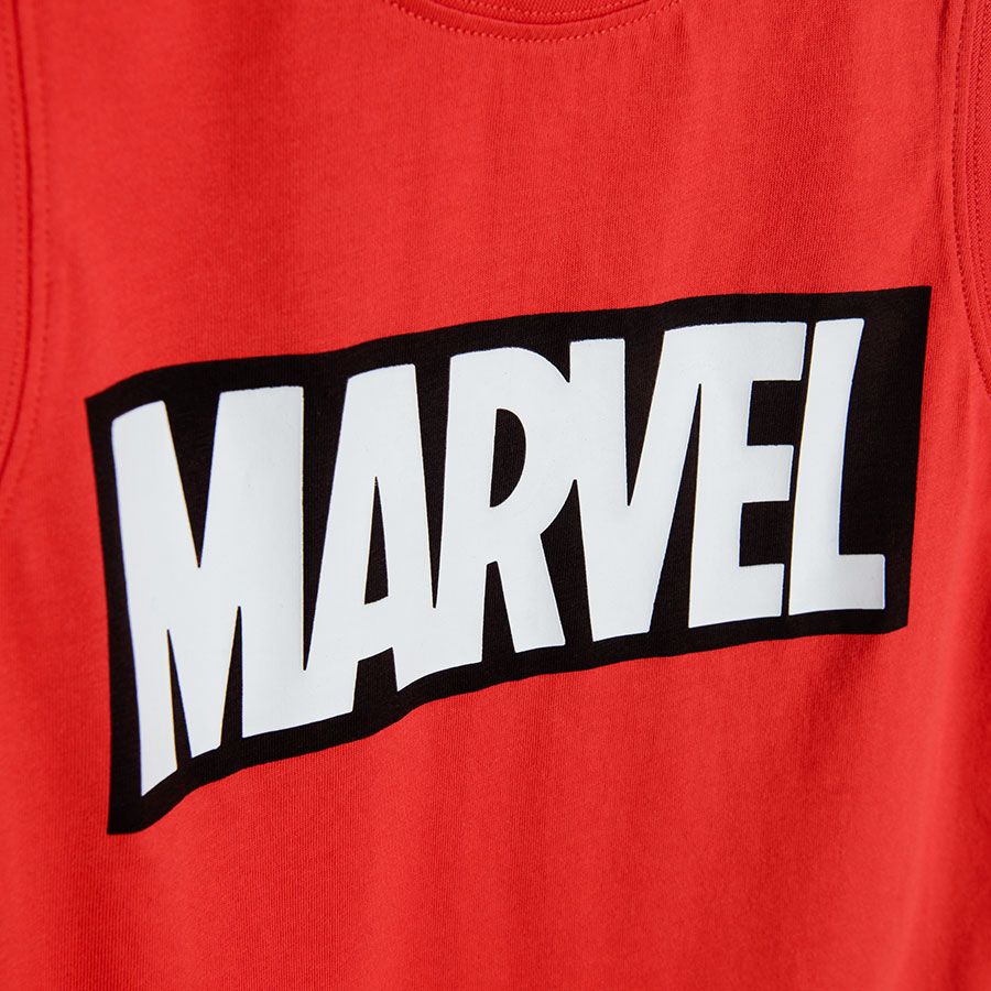Μπλούζα αμάνικη 2 τμχ κόκκινο λευκό με στάμπα MARVEL Spiderman