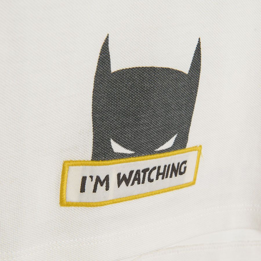 Cream Batman polo short sleeve T-shirt with prints
