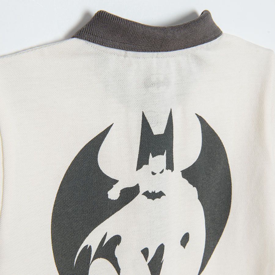 Cream Batman polo short sleeve T-shirt with prints