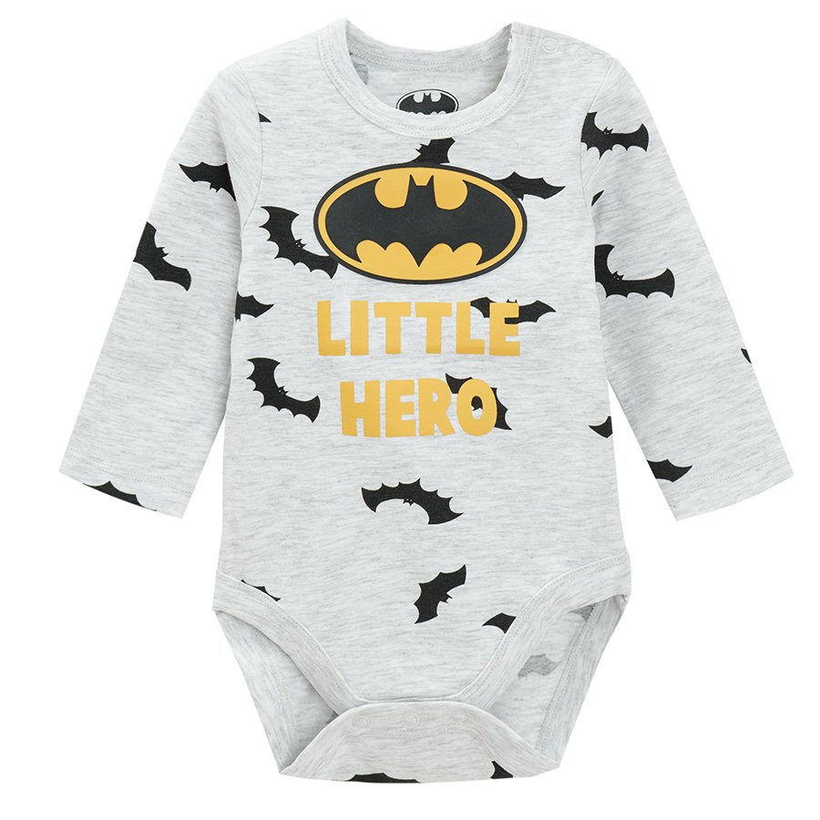 Batman grey long sleeve bodysuit LITTLE HERO