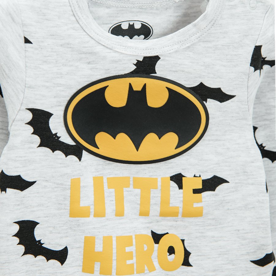 Batman grey long sleeve bodysuit LITTLE HERO