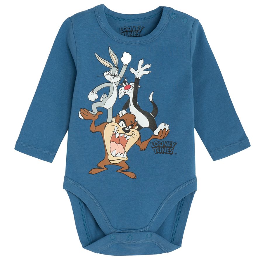 Looney Tunes blue long sleeve bodysuit