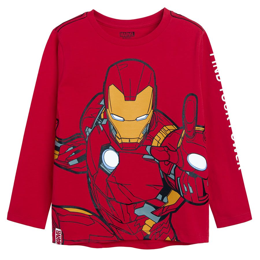 White and red Avengers long sleeve blouses- 2 pack