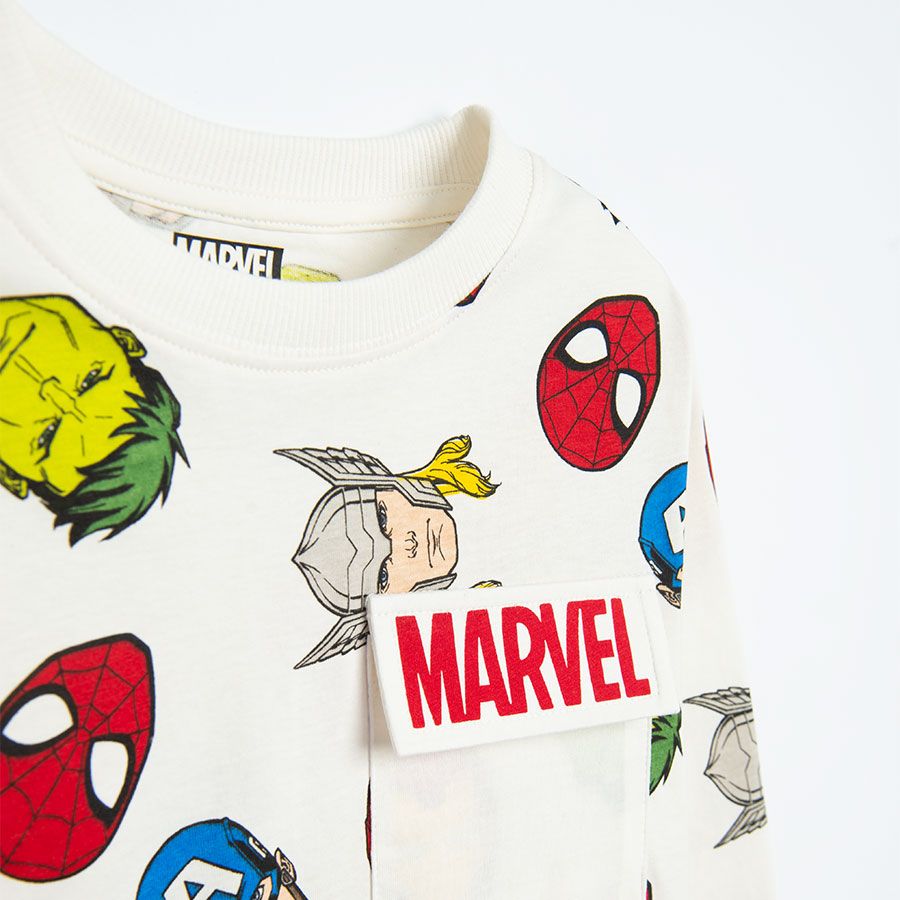 White and red Avengers long sleeve blouses- 2 pack