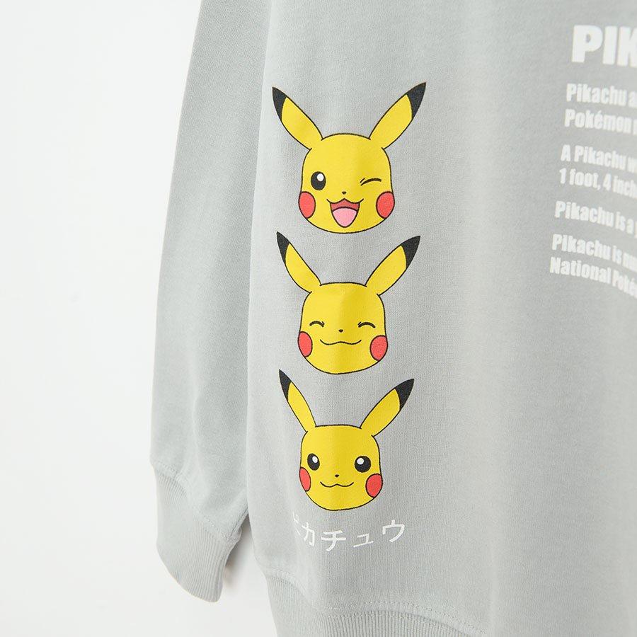 PokeMon grey sweathirt