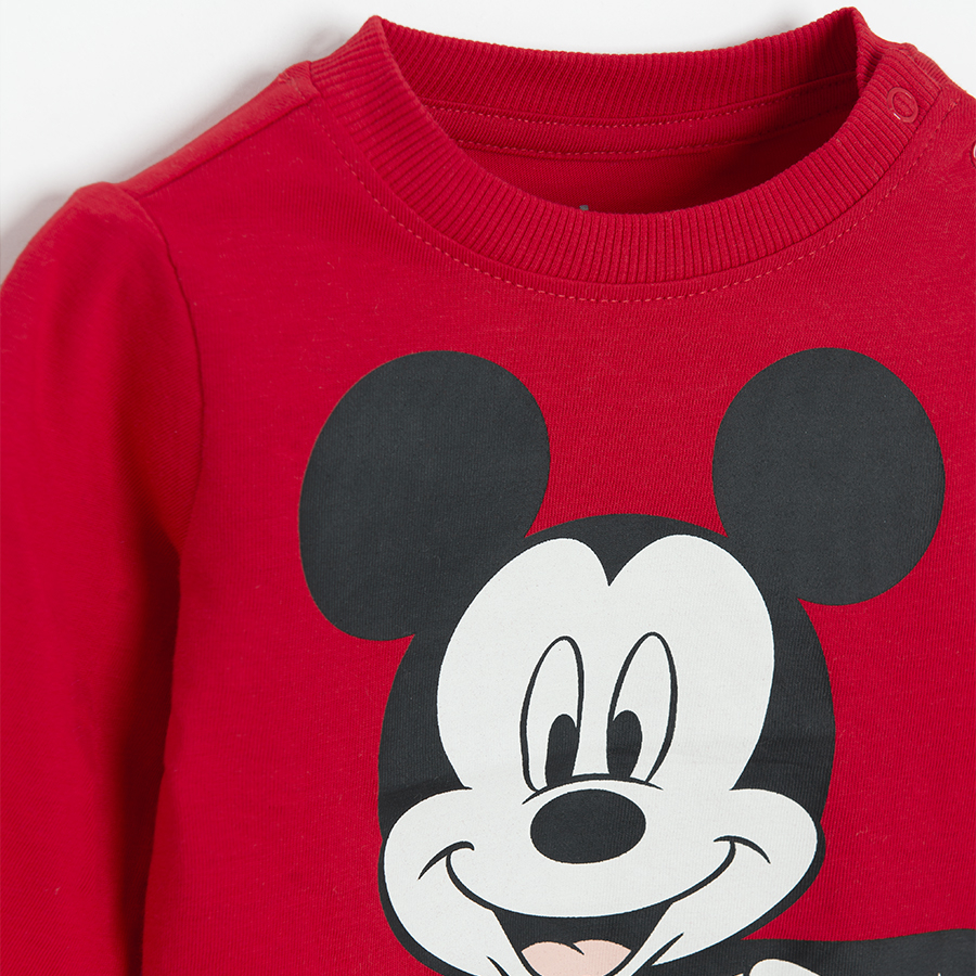 Μπλούζα μακρυμάνικη κόκκινη με στάμπα MICKEY MOUSE DISNEY
