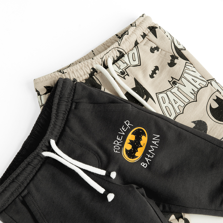 Φόρμα 2 τμχ μαύρη και μπεζ με στάμπα BATMAN