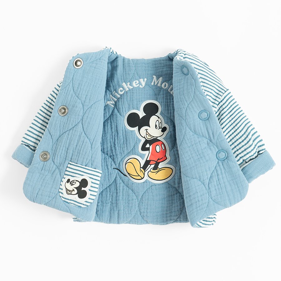 Ζακέτα γαλάζια με κουμπιά και στάμπα MICKEY MOUSE DISNEY