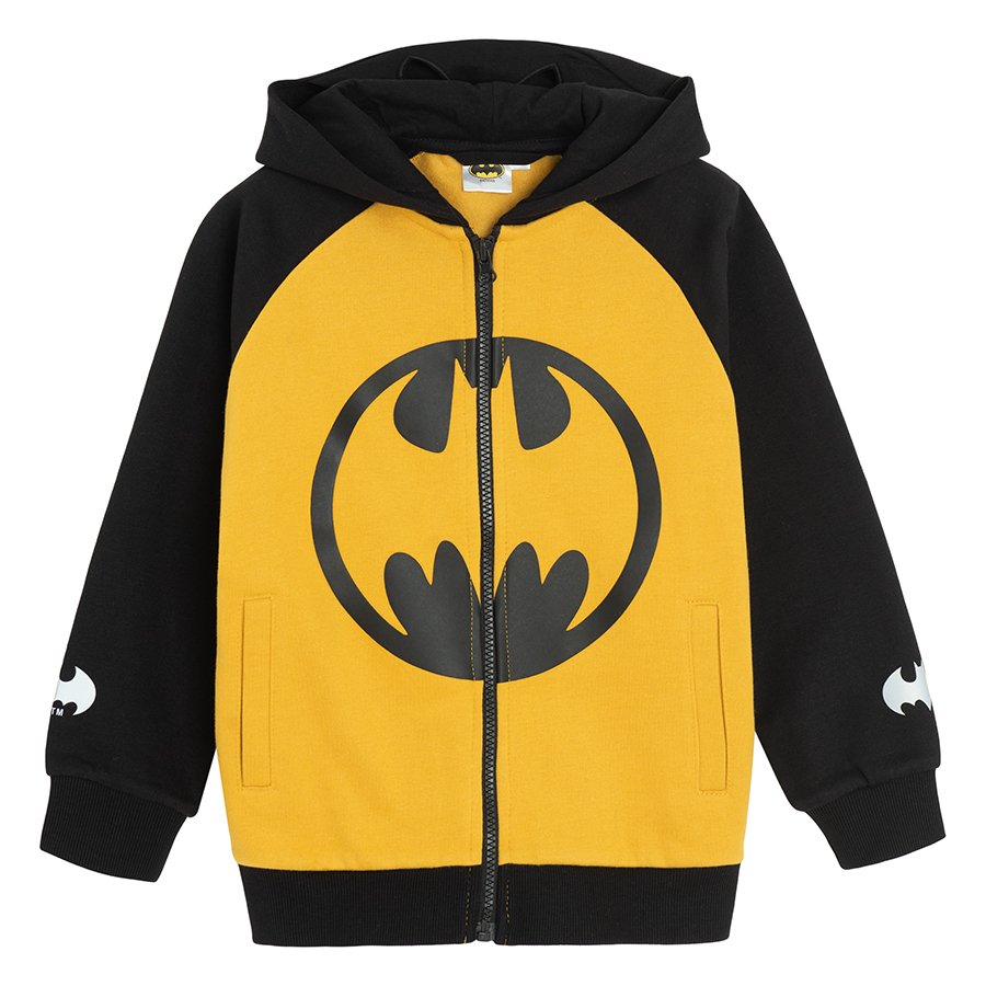 Batman zip through sweatshirt- Hood like Batman's head cover