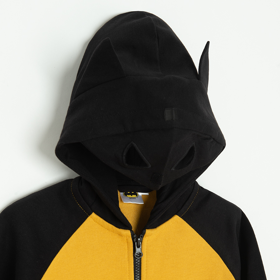 Batman zip through sweatshirt- Hood like Batman's head cover