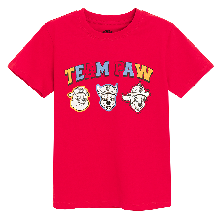 Paw Patrol red, white, yellow T-shirts - 3 pack