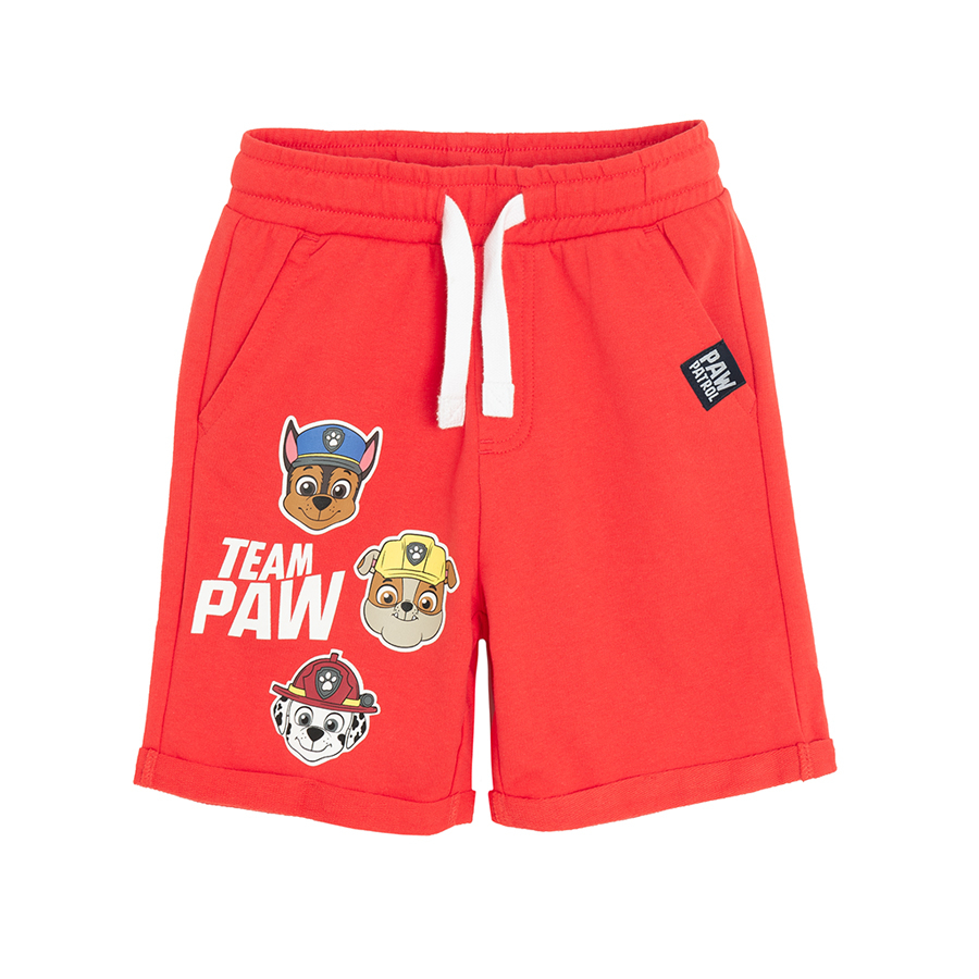 Σορτς κόκκινο με στάμπα PAW PATROL