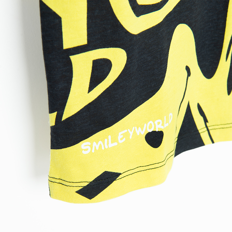 Smiley black and yellow T-shirt