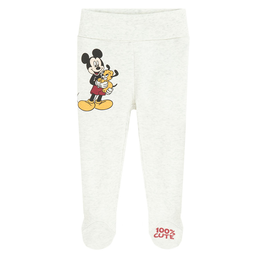 Παντελόνι 2 τμχ γκρι και κόκκινο με στάμπα MICKEY MOUSE DISNEY