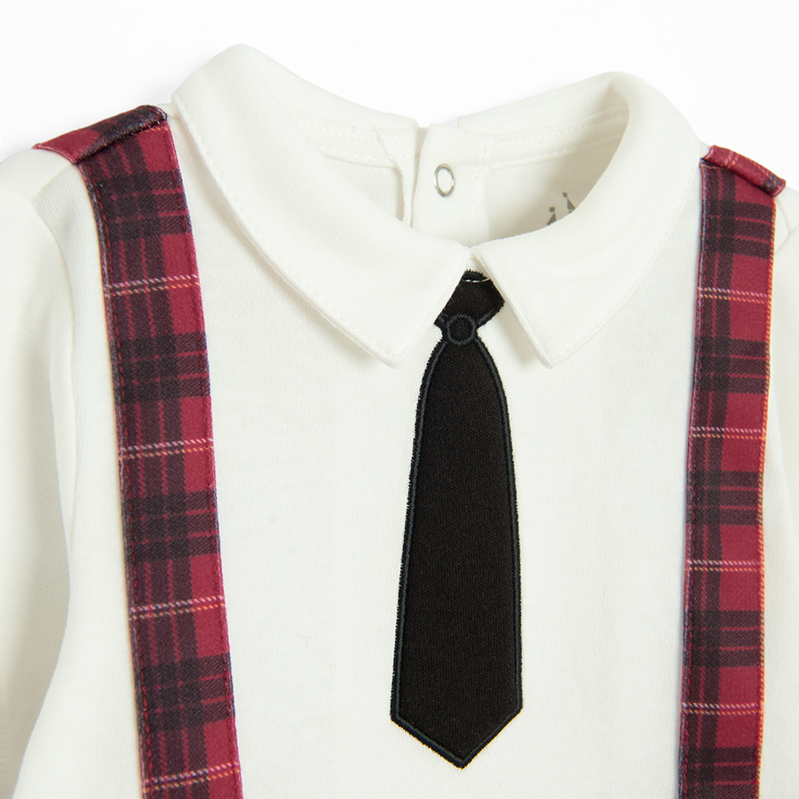 Mickey Mouse overall with checked pattern