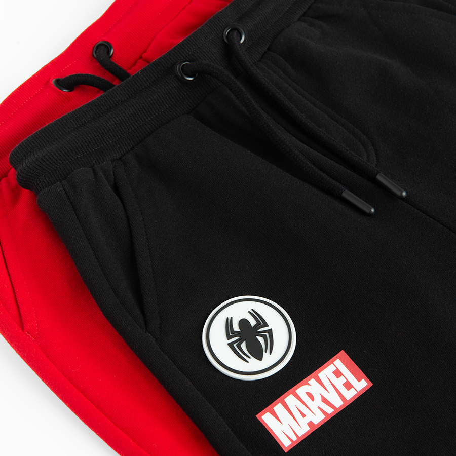 Φόρμα 2 τμχ κόκκινη και μαύρη με στάμπα SPIDERMAN MARVEL