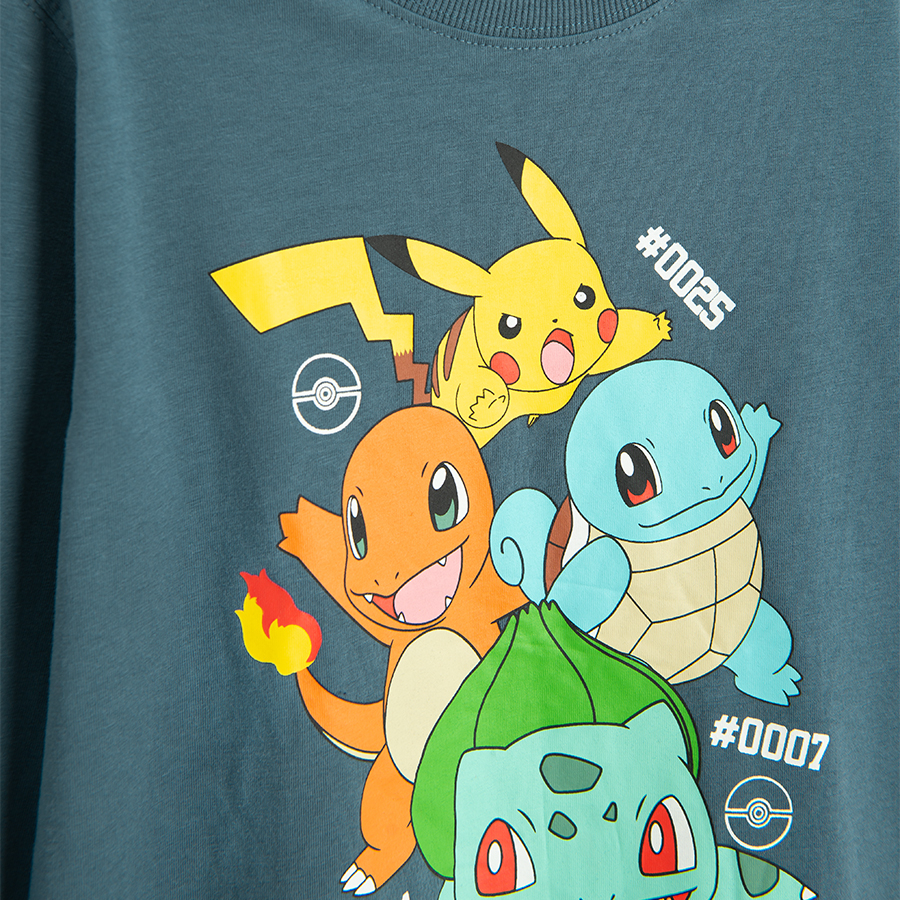 Μπλούζα μακρυμάνικη μπλε με στάμπα POKEMON