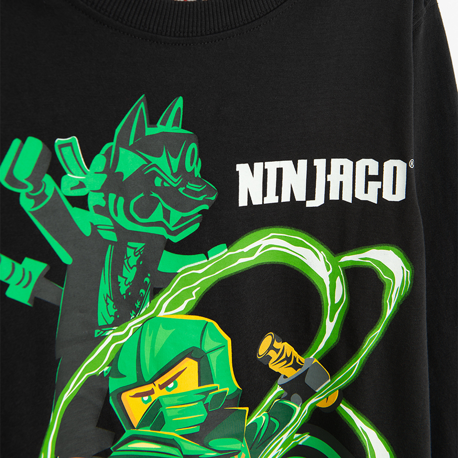 Μπλούζα μακρυμάνικη μαύρη με στάμπα NINJAGO