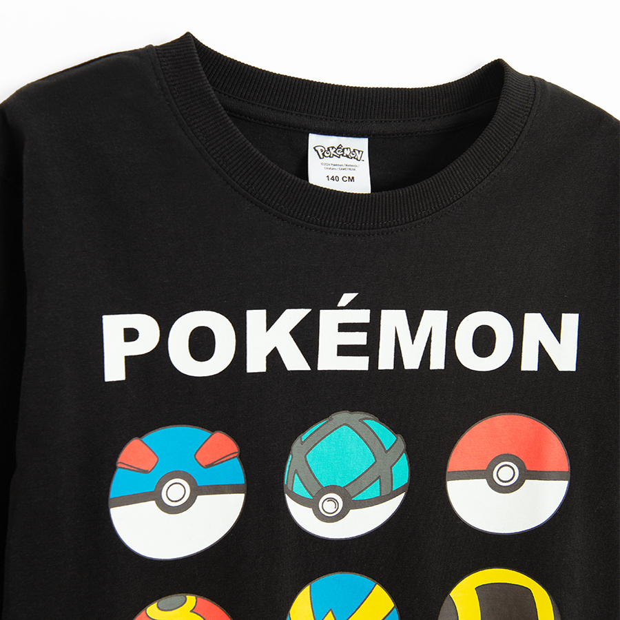 Μπλούζα μακρυμάνικη μαύρη με στάμπα POKEMON
