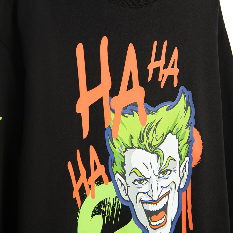 Μπλούζα μαύρη μακρυμάνικη με στάμπα Joker