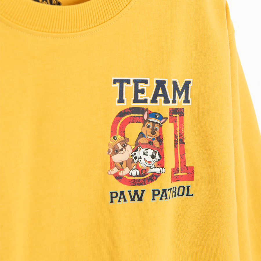 Φούτερ λεπτό κίτρινο με στάμπα PAW PATROL
