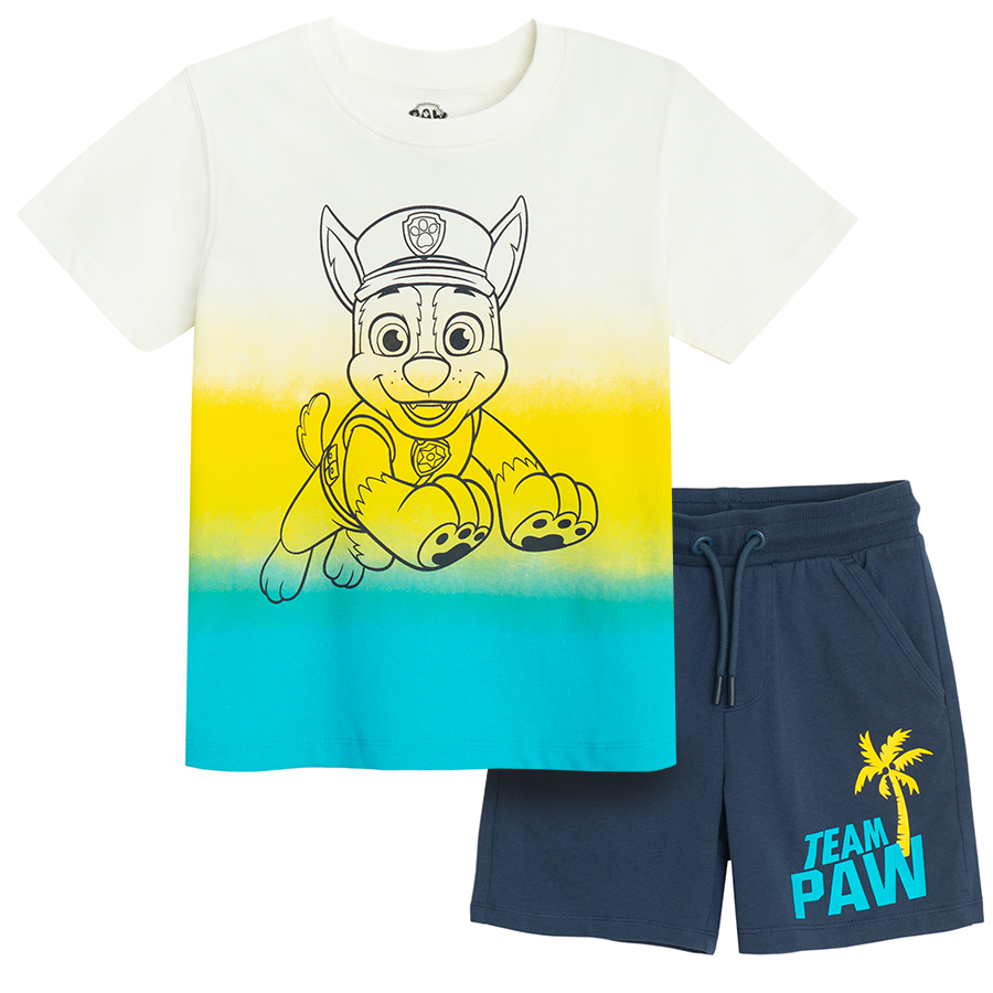 Σετ ένδυσης μπλούζα κοντομάνικη και σορτς PAW PATROL