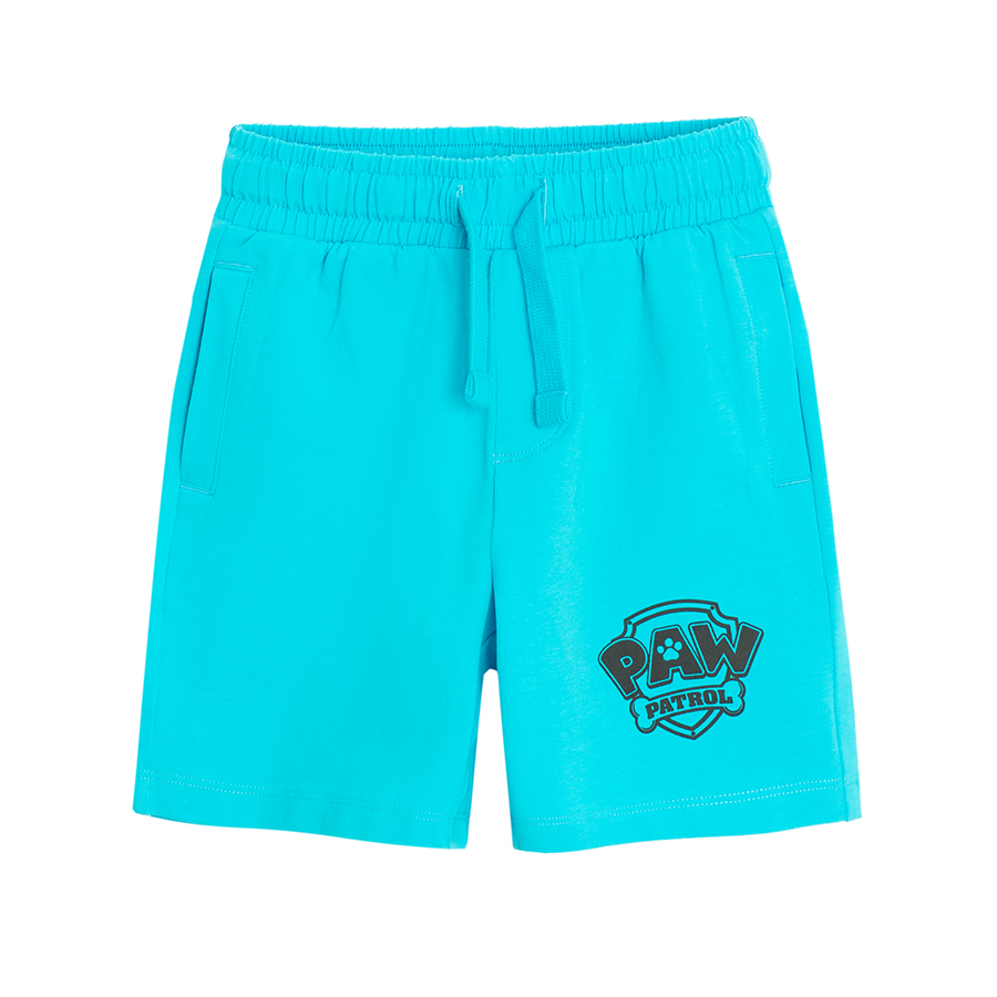 Βερμούδα 2 τμχ με εφέ tie dye και μονόχρωμη γαλάζια PAW PATROL
