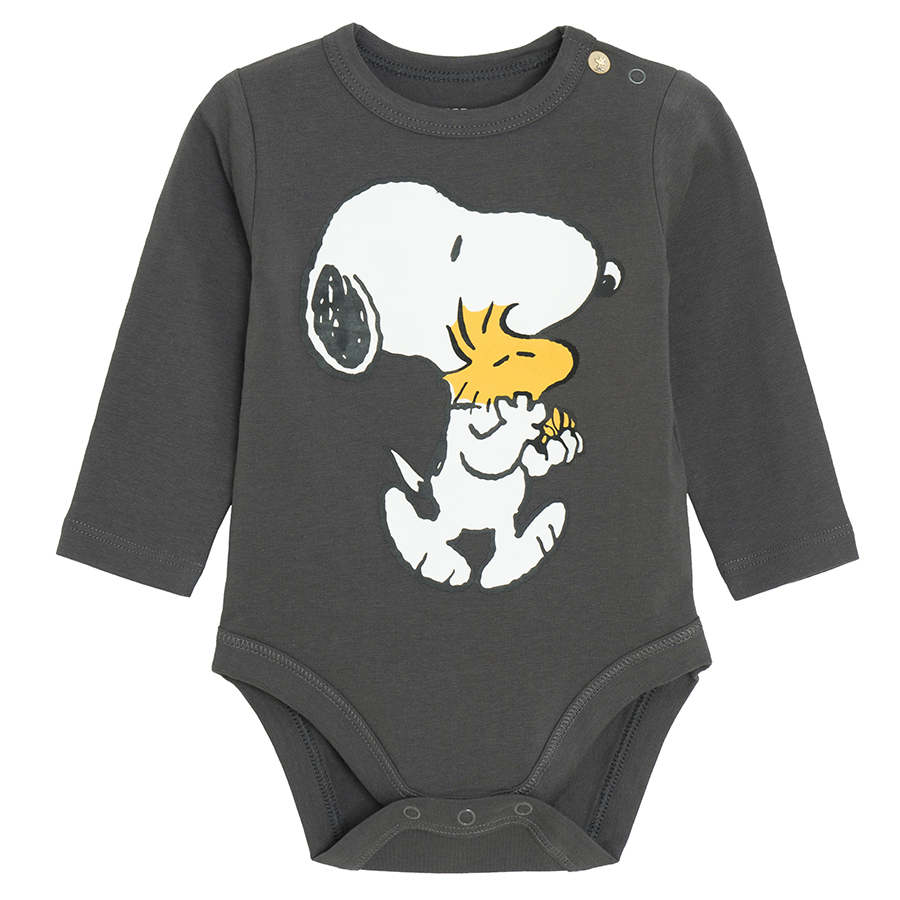 Φορμάκι γκρι σκούρο μακρυμάνικο SNOOPY