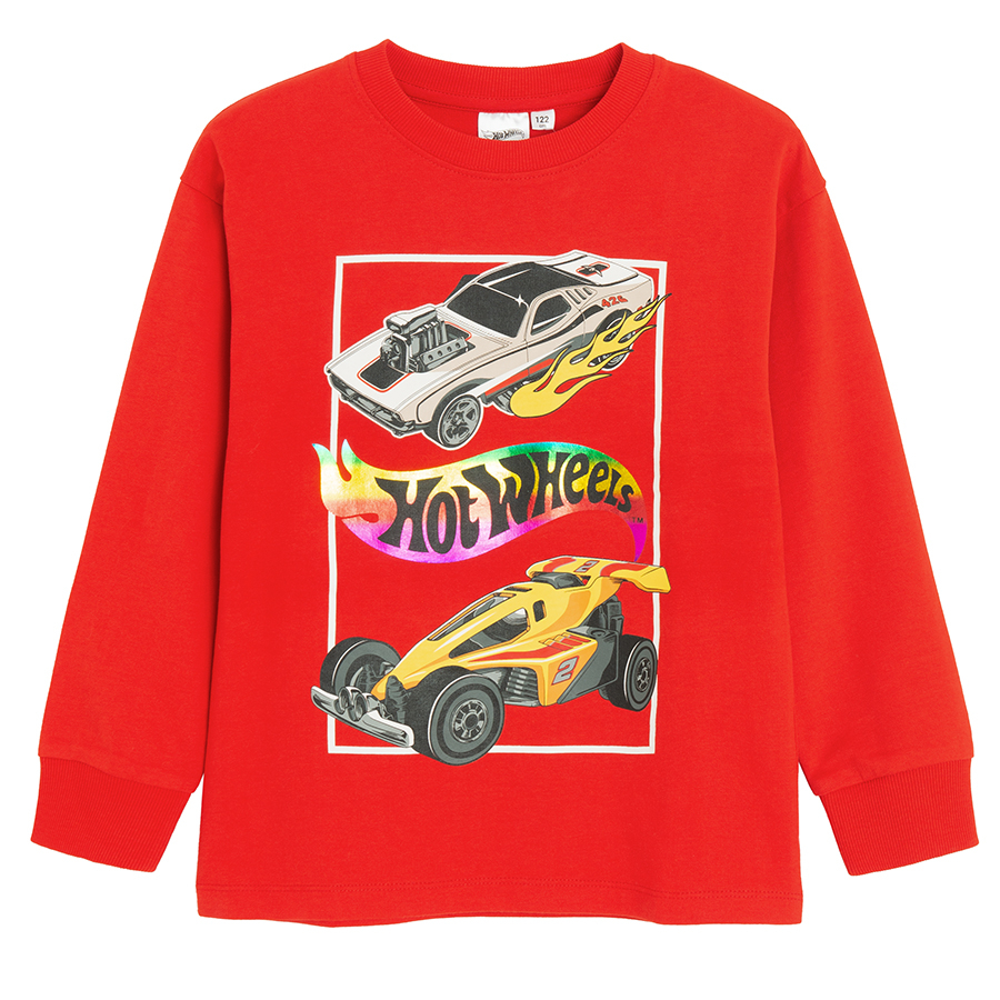Μπλούζα κόκκινη μακρυμάνικη HOT WHEELS
