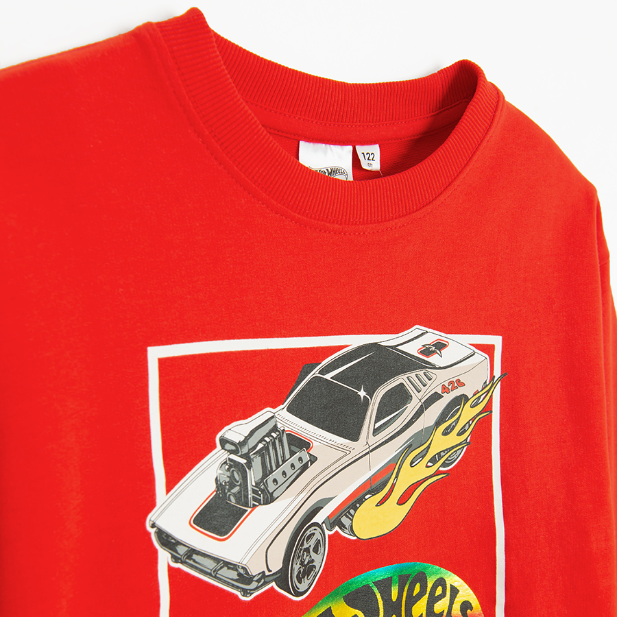 Μπλούζα κόκκινη μακρυμάνικη HOT WHEELS