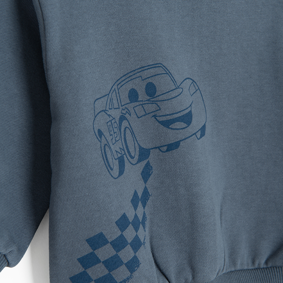 Ζακέτα φούτερ μπλε με κουμπιά και στάμπα LIGHTNING McQUEEN