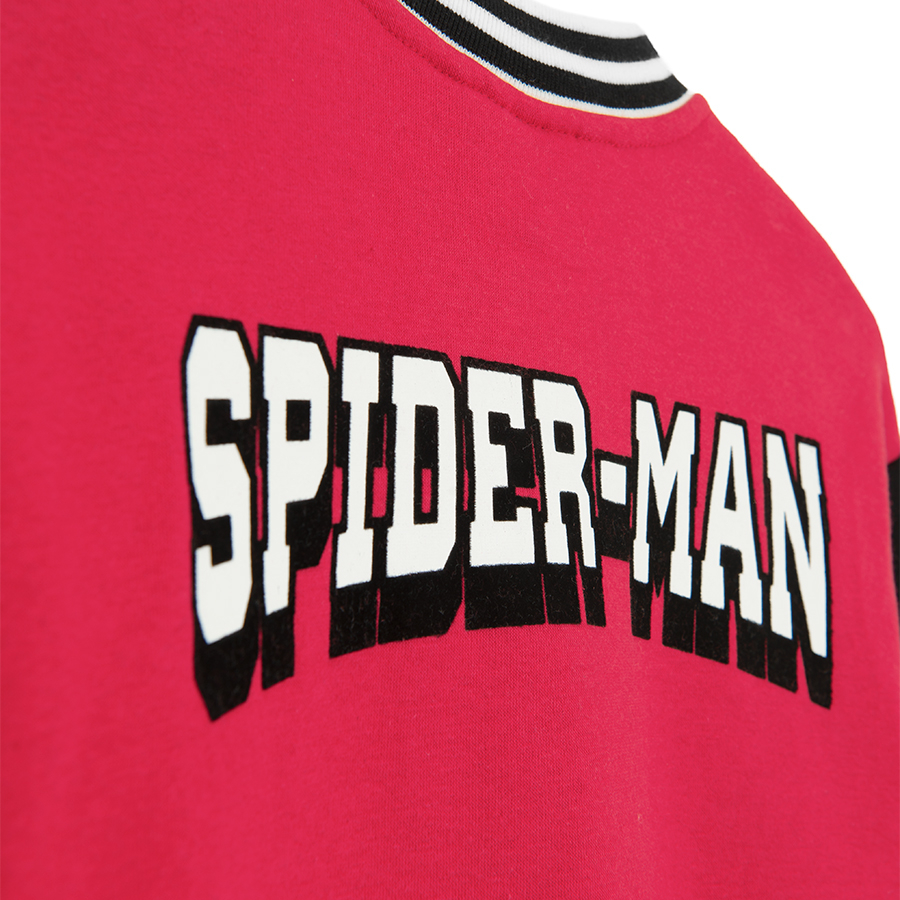 Ζακέτα φούτερ κόκκινη με κουμπιά και στάμπα SPIDERMAN